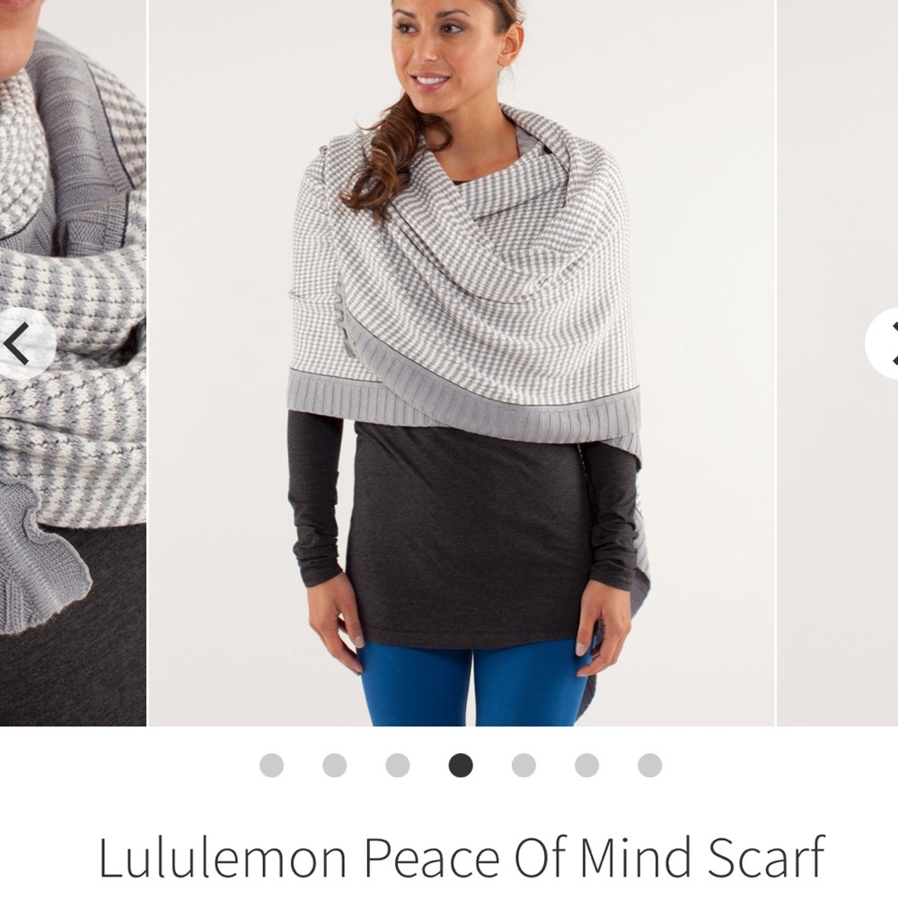 EUC Lululemon Piece of Mind Scarf Gray Wrap Rare